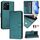 Per vivo Y22 4G Global Smile Embossing RFID Custodia in pelle per telefono (verde pavone) Per vivo Y22 4G Global Smile Embossing RFID Custodia in pelle per telefono (verde pavone)