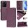 Per vivo Y22 4G Global Smile Embossing RFID Custodia in pelle per telefono (viola) Per vivo Y22 4G Global Smile Embossing RFID Custodia in pelle per telefono (viola)