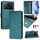 Per Xiaomi Poco X6 Pro / Redmi K70E Smile Embossing RFID Custodia in pelle per telefono (verde pavone) Per Xiaomi Poco X6 Pro / Redmi K70E Smile Embossing RFID Custodia in pelle per telefono (verde pavone)