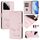 Per Xiaomi 14 Smile Embossing RFID Custodia in pelle per telefono (rosa)