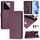 Per Xiaomi 14 Smile Embossing Custodia in pelle RFID per telefono (viola)