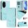 Custodia per telefono in pelle con stampa RFID per Honor 200 Smile (verde menta) Custodia per telefono in pelle con stampa RFID per Honor 200 Smile (verde menta)