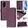Custodia per telefono in pelle RFID con stampa a rilievo per Honor 200 Pro Smile (viola) Custodia per telefono in pelle RFID con stampa a rilievo per Honor 200 Pro Smile (viola)