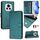 Custodia per telefono in pelle con stampa RFID Global Smile per Honor Magic6 5G (verde pavone) Custodia per telefono in pelle con stampa RFID Global Smile per Honor Magic6 5G (verde pavone)