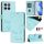 Custodia per telefono in pelle con stampa RFID Smile Embossing per Honor X6a 4G (verde menta) Custodia per telefono in pelle con stampa RFID Smile Embossing per Honor X6a 4G (verde menta)