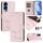 Per Honor 90 Lite 5G/X50i 5G Smile Embossing RFID Custodia in pelle per telefono (rosa) Per Honor 90 Lite 5G/X50i 5G Smile Embossing RFID Custodia in pelle per telefono (rosa)