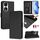 Custodia per telefono in pelle con stampa RFID per Honor 90 5G Smile (nera) Custodia per telefono in pelle con stampa RFID per Honor 90 5G Smile (nera)