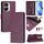 Per Honor X40i 5G Smile Embossing RFID Custodia in pelle per telefono (viola) Per Honor X40i 5G Smile Embossing RFID Custodia in pelle per telefono (viola)
