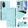Custodia per telefono in pelle con stampa RFID per Honor 50 SE Smile (verde menta) Custodia per telefono in pelle con stampa RFID per Honor 50 SE Smile (verde menta)