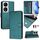 Custodia per telefono in pelle con stampa RFID Global Smile per Honor 90 Smart 5G (verde pavone) Custodia per telefono in pelle con stampa RFID Global Smile per Honor 90 Smart 5G (verde pavone)