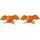 1 paio di forcine per capelli da pipistrello di Halloween per bambini (arancione)