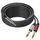 Cavo audio adattatore splitter Y mono TS da 3,5 mm TRS stereo placcato oro da 5 m a doppio 6,35 mm (nero) Cavo audio adattatore splitter Y mono TS da 3,5 mm TRS stereo placcato oro da 5 m a doppio 6,35 mm (nero)