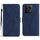 Per Xiaomi 14T 5G Custodia per telefono in pelle goffrata con cuciture globali (blu)