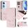 Per OPPO Reno11 F 5G Global Smile Embossing RFID Custodia in pelle per telefono (rosa) Per OPPO Reno11 F 5G Global Smile Embossing RFID Custodia in pelle per telefono (rosa)