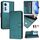 Per OPPO Reno11 F 5G Global Smile Embossing RFID Custodia in pelle per telefono (verde pavone) Per OPPO Reno11 F 5G Global Smile Embossing RFID Custodia in pelle per telefono (verde pavone)