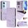 Per OPPO Reno11 F 5G Global Smile Embossing RFID Custodia in pelle per telefono (viola chiaro) Per OPPO Reno11 F 5G Global Smile Embossing RFID Custodia in pelle per telefono (viola chiaro)