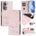 Per OPPO Reno11 5G Global Smile Embossing RFID Custodia in pelle per telefono (rosa) Per OPPO Reno11 5G Global Smile Embossing RFID Custodia in pelle per telefono (rosa)