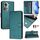 Per OPPO Reno11 5G Global Smile Embossing RFID Custodia in pelle per telefono (verde pavone) Per OPPO Reno11 5G Global Smile Embossing RFID Custodia in pelle per telefono (verde pavone)
