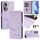 Per OPPO Reno11 5G Global Smile Embossing RFID Custodia in pelle per telefono (viola chiaro) Per OPPO Reno11 5G Global Smile Embossing RFID Custodia in pelle per telefono (viola chiaro)
