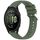 Per Garmin Forerunner 165 cinturino in silicone con texture a strisce da 20 mm (verde scuro)