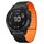 Per Garmin Fenix 6X / 6X Pro cinturino in silicone magnetico a sgancio rapido da 26 mm bicolore (nero + arancione) Per Garmin Fenix 6X / 6X Pro cinturino in silicone magnetico a sgancio rapido da 26 mm bicolore (nero + arancione)