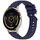 Per Garmin Venu 3S Stripe Texture 18mm Cinturino in silicone (blu notte)