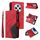Per Redmi 14C 4G Global Dual-color 9 Card Slots Zipper Wallet Custodia per telefono in pelle (rosso) Per Redmi 14C 4G Global Dual-color 9 Card Slots Zipper Wallet Custodia per telefono in pelle (rosso)