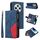 Per Redmi 14C 4G Global Dual-color 9 Card Slots Zipper Wallet Custodia per telefono in pelle (blu) Per Redmi 14C 4G Global Dual-color 9 Card Slots Zipper Wallet Custodia per telefono in pelle (blu)