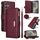 Per Samsung Galaxy S24 5G Portafoglio con cerniera a tracolla in pelle a rombi (rosso vino) Per Samsung Galaxy S24 5G Portafoglio con cerniera a tracolla in pelle a rombi (rosso vino)