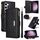 Per Samsung Galaxy S23+ 5G Portafoglio con cerniera a tracolla in pelle a rombi (nero) Per Samsung Galaxy S23+ 5G Portafoglio con cerniera a tracolla in pelle a rombi (nero)