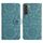 Per Samsung Galaxy S22+ 5G Custodia in pelle con motivo floreale in rilievo (verde scuro) Per Samsung Galaxy S22+ 5G Custodia in pelle con motivo floreale in rilievo (verde scuro)