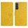 Per Samsung Galaxy S22+ 5G Custodia in pelle con motivo floreale in rilievo (giallo) Per Samsung Galaxy S22+ 5G Custodia in pelle con motivo floreale in rilievo (giallo)