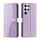 Per Samsung Galaxy S24 Ultra 5G Voltage Custodia per telefono in pelle ultrasottile a pois (viola)