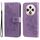 Per OPPO Reno12 F 4G Custodia in pelle con stampa a fiori a sette petali (viola chiaro) Per OPPO Reno12 F 4G Custodia in pelle con stampa a fiori a sette petali (viola chiaro)
