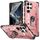 Per Samsung Galaxy S24 Ultra 5G Custodia per telefono con supporto ad anello (oro rosa) Per Samsung Galaxy S24 Ultra 5G Custodia per telefono con supporto ad anello (oro rosa)