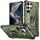 Per Samsung Galaxy S24 Ultra 5G Custodia per telefono con supporto ad anello (verde militare)