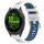 Per Garmin Forerunner 265S Music 18mm Cinturino sportivo in silicone con fibbia in acciaio bicolore (bianco + blu) Per Garmin Forerunner 265S Music 18mm Cinturino sportivo in silicone con fibbia in acciaio bicolore (bianco + blu)