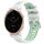 Per cinturino sportivo in silicone con fibbia in acciaio bicolore da 18 mm Garmin Active S (bianco + verde acqua) Per cinturino sportivo in silicone con fibbia in acciaio bicolore da 18 mm Garmin Active S (bianco + verde acqua)