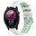 Per Garmin Forerunner 255S Music 18mm Cinturino sportivo in silicone con fibbia in acciaio bicolore (bianco + verde acqua) Per Garmin Forerunner 255S Music 18mm Cinturino sportivo in silicone con fibbia in acciaio bicolore (bianco + verde acqua)