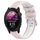 Per Garmin Forerunner 255S Music 18mm Cinturino sportivo in silicone con fibbia in acciaio bicolore (rosa + bianco) Per Garmin Forerunner 255S Music 18mm Cinturino sportivo in silicone con fibbia in acciaio bicolore (rosa + bianco)