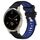 Per Garmin Venu 2S 18mm cinturino sportivo in silicone con fibbia in acciaio bicolore (nero + blu) Per Garmin Venu 2S 18mm cinturino sportivo in silicone con fibbia in acciaio bicolore (nero + blu)