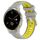 Per Garmin Venu 2S 18mm Cinturino sportivo in silicone con fibbia in acciaio bicolore (grigio + giallo) Per Garmin Venu 2S 18mm Cinturino sportivo in silicone con fibbia in acciaio bicolore (grigio + giallo)