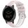 Per Garmin Vivoactive 4S 18mm Cinturino sportivo in silicone con fibbia in acciaio bicolore (rosa + bianco) Per Garmin Vivoactive 4S 18mm Cinturino sportivo in silicone con fibbia in acciaio bicolore (rosa + bianco)