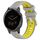 Per Garmin Vivoactive 4S 18mm Cinturino sportivo in silicone con fibbia in acciaio bicolore (grigio + giallo) Per Garmin Vivoactive 4S 18mm Cinturino sportivo in silicone con fibbia in acciaio bicolore (grigio + giallo)