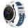 Per Garmin Vivoactive3 20mm Cinturino sportivo in silicone con fibbia in acciaio bicolore (bianco + blu) Per Garmin Vivoactive3 20mm Cinturino sportivo in silicone con fibbia in acciaio bicolore (bianco + blu)
