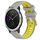 Per Garmin Vivoactive3 20mm Cinturino sportivo in silicone con fibbia in acciaio bicolore (grigio + giallo)