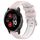 Per Garmin Venu 2 Plus 20mm Cinturino sportivo in silicone con fibbia in acciaio bicolore (rosa + bianco)