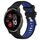 Per Garmin Venu 2 Plus 20mm Cinturino sportivo in silicone con fibbia in acciaio bicolore (nero + blu) Per Garmin Venu 2 Plus 20mm Cinturino sportivo in silicone con fibbia in acciaio bicolore (nero + blu)
