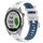 Per Garmin Approach S40 Cinturino sportivo in silicone con fibbia in acciaio bicolore da 20 mm (bianco + blu) Per Garmin Approach S40 Cinturino sportivo in silicone con fibbia in acciaio bicolore da 20 mm (bianco + blu)