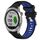 Per Garmin Approach S40 20mm Cinturino sportivo in silicone con fibbia in acciaio bicolore (nero + blu) Per Garmin Approach S40 20mm Cinturino sportivo in silicone con fibbia in acciaio bicolore (nero + blu)